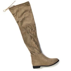 NWT Machi Taly-2 Taupe Over the Knee Inch Heel 10